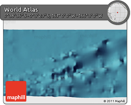 Satellite 3D Map of the Area around 0° 21' 0" S, 166° 31' 30" W