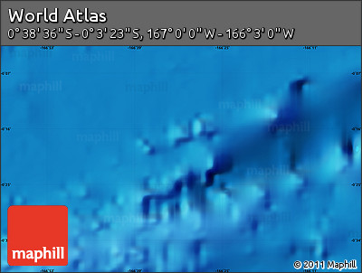 Physical Map of the Area around 0° 21' 0" S, 166° 31' 30" W