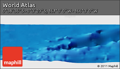 Physical Panoramic Map of the Area around 0° 21' 0" S, 166° 31' 30" W