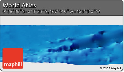 Physical Panoramic Map of the Area around 0° 21' 0" S, 166° 31' 30" W
