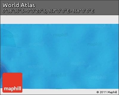 Political 3D Map of the Area around 0° 21' 0" S, 167° 31' 30" E