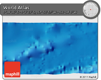 Physical 3D Map of the Area around 0° 21' 0" S, 167° 22' 30" W