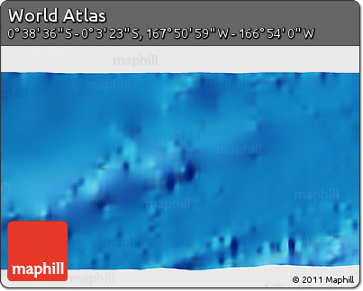 Physical 3D Map of the Area around 0° 21' 0" S, 167° 22' 30" W