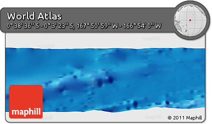 Physical Panoramic Map of the Area around 0° 21' 0" S, 167° 22' 30" W