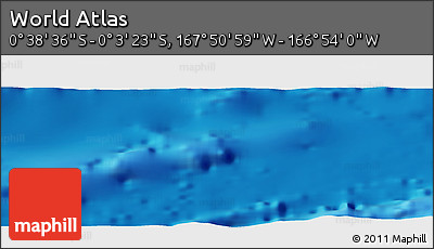 Physical Panoramic Map of the Area around 0° 21' 0" S, 167° 22' 30" W
