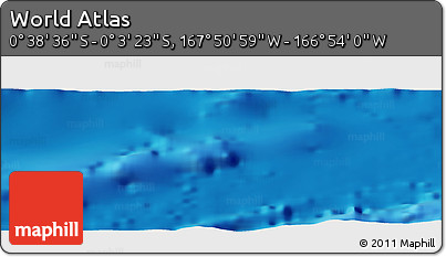 Physical Panoramic Map of the Area around 0° 21' 0" S, 167° 22' 30" W