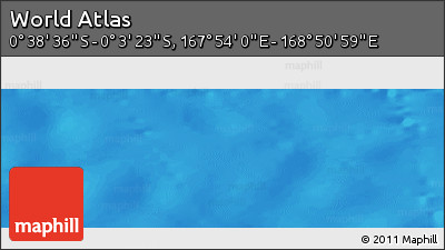 Shaded Relief Panoramic Map of the Area around 0° 21' 0" S, 168° 22' 30" E