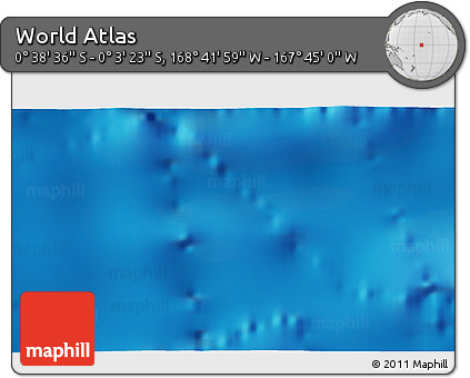 Physical 3D Map of the Area around 0° 21' 0" S, 168° 13' 29" W