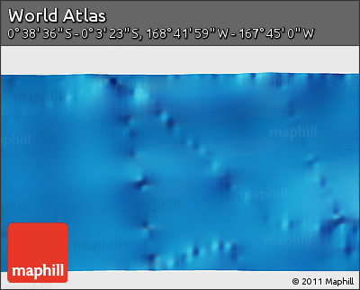 Physical 3D Map of the Area around 0° 21' 0" S, 168° 13' 29" W
