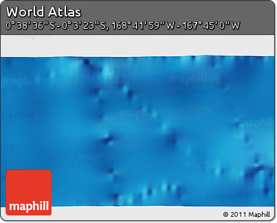 Physical 3D Map of the Area around 0° 21' 0" S, 168° 13' 29" W