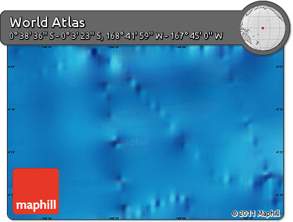 Physical Map of the Area around 0° 21' 0" S, 168° 13' 29" W