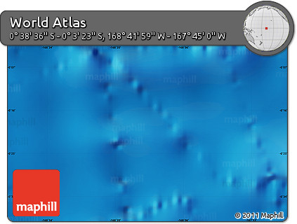 Shaded Relief Map of the Area around 0° 21' 0" S, 168° 13' 29" W