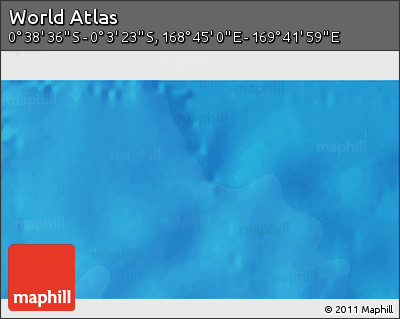 Political 3D Map of the Area around 0° 21' 0" S, 169° 13' 29" E
