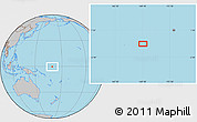 Gray Location Map of the area around 0° 21' 0" S, 169° 13' 29" E