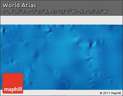 Physical 3D Map of the Area around 0° 21' 0" S, 169° 4' 29" W