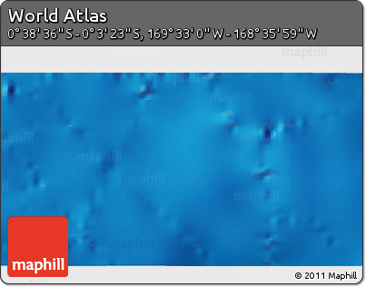 Physical 3D Map of the Area around 0° 21' 0" S, 169° 4' 29" W