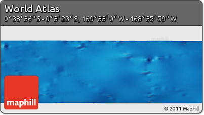 Physical Panoramic Map of the Area around 0° 21' 0" S, 169° 4' 29" W