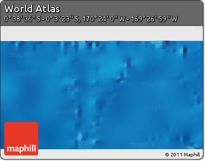 Shaded Relief 3D Map of the Area around 0° 21' 0" S, 169° 55' 30" W
