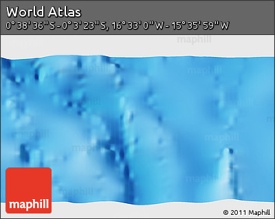 Physical 3D Map of the Area around 0° 21' 0" S, 16° 4' 29" W