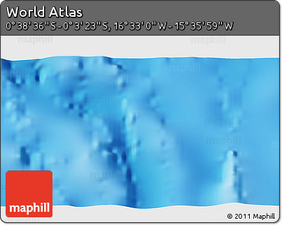 Physical 3D Map of the Area around 0° 21' 0" S, 16° 4' 29" W