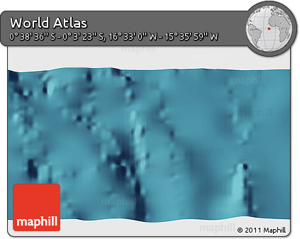 Satellite 3D Map of the Area around 0° 21' 0" S, 16° 4' 29" W