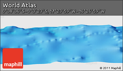 Physical Panoramic Map of the Area around 0° 21' 0" S, 16° 55' 29" W