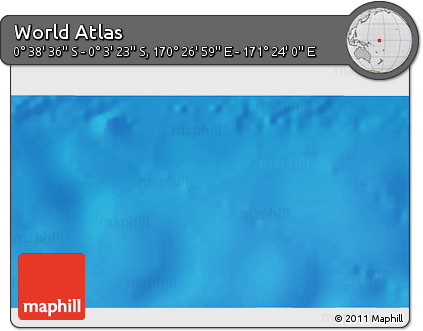 Shaded Relief 3D Map of the Area around 0° 21' 0" S, 170° 55' 30" E
