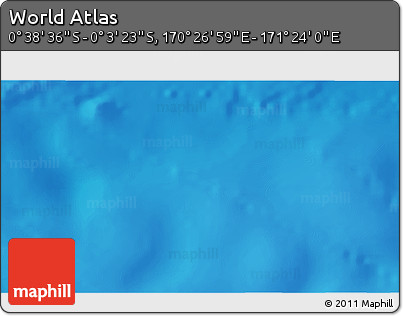 Shaded Relief 3D Map of the Area around 0° 21' 0" S, 170° 55' 30" E