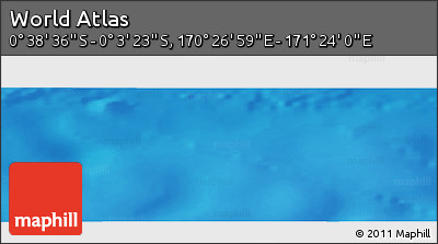 Shaded Relief Panoramic Map of the Area around 0° 21' 0" S, 170° 55' 30" E