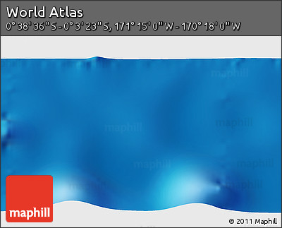 Physical 3D Map of the Area around 0° 21' 0" S, 170° 46' 30" W