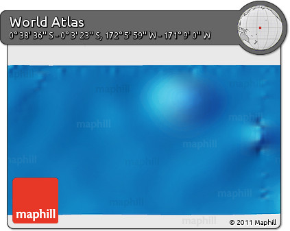 Physical 3D Map of the Area around 0° 21' 0" S, 171° 37' 30" W