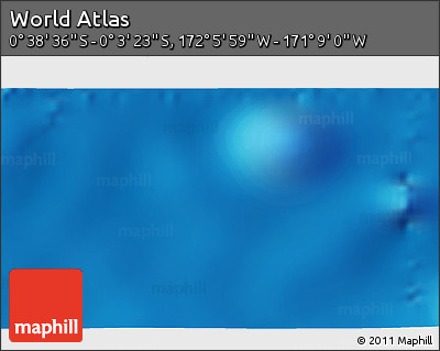 Physical 3D Map of the Area around 0° 21' 0" S, 171° 37' 30" W