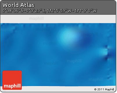 Physical 3D Map of the Area around 0° 21' 0" S, 171° 37' 30" W