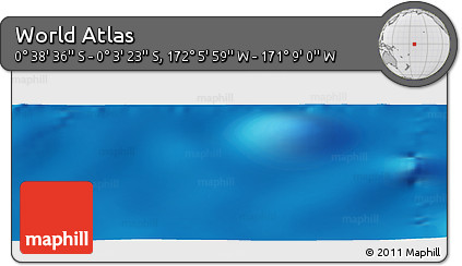 Physical Panoramic Map of the Area around 0° 21' 0" S, 171° 37' 30" W