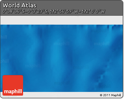 Shaded Relief 3D Map of the Area around 0° 21' 0" S, 172° 28' 29" W