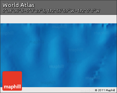 Shaded Relief 3D Map of the Area around 0° 21' 0" S, 172° 28' 29" W