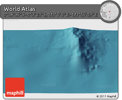 Satellite 3D Map of the Area around 0° 21' 0" S, 173° 28' 29" E
