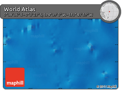 Shaded Relief Map of the Area around 0° 21' 0" S, 174° 10' 30" W