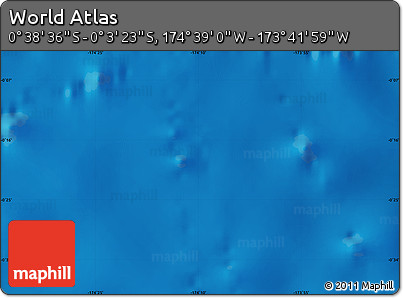 Shaded Relief Map of the Area around 0° 21' 0" S, 174° 10' 30" W