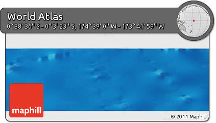 Physical Panoramic Map of the Area around 0° 21' 0" S, 174° 10' 30" W