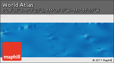 Physical Panoramic Map of the Area around 0° 21' 0" S, 174° 10' 30" W