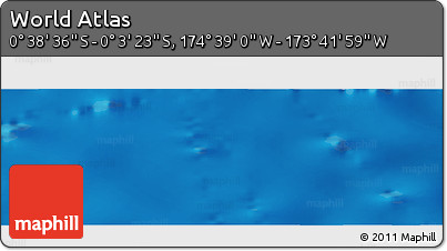 Physical Panoramic Map of the Area around 0° 21' 0" S, 174° 10' 30" W
