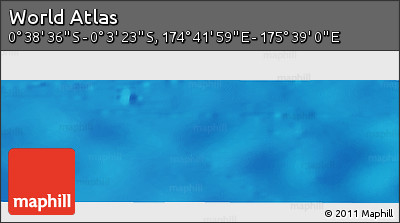 Shaded Relief Panoramic Map of the Area around 0° 21' 0" S, 175° 10' 30" E