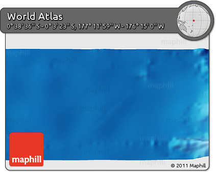 Physical 3D Map of the Area around 0° 21' 0" S, 176° 43' 29" W