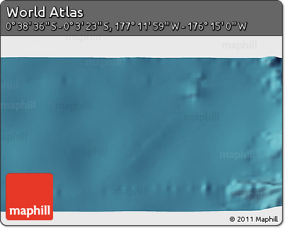 Satellite 3D Map of the Area around 0° 21' 0" S, 176° 43' 29" W