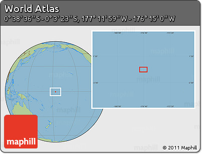 Savanna Style Location Map of the Area around 0° 21' 0" S, 176° 43' 29" W