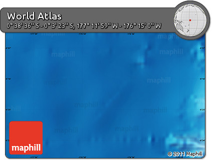 Physical Map of the Area around 0° 21' 0" S, 176° 43' 29" W