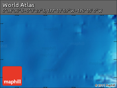 Physical Map of the Area around 0° 21' 0" S, 176° 43' 29" W