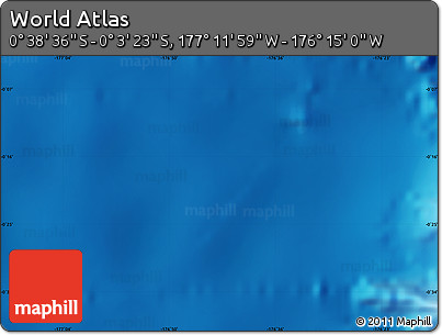 Physical Map of the Area around 0° 21' 0" S, 176° 43' 29" W