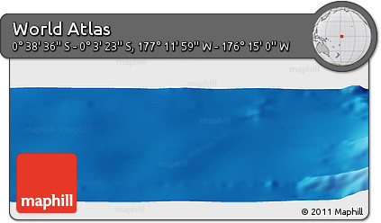Physical Panoramic Map of the Area around 0° 21' 0" S, 176° 43' 29" W